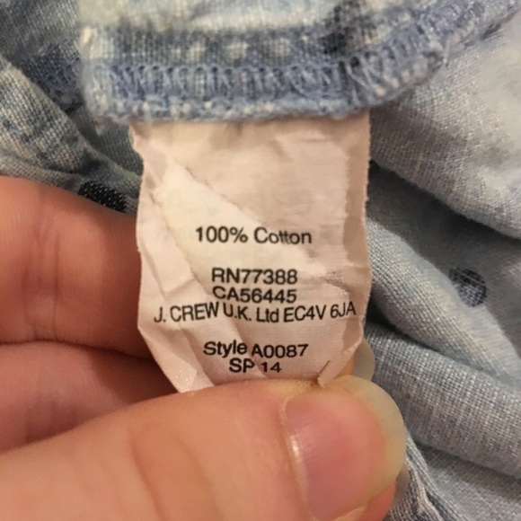 ✨ J. Crew Factory Women's Chambray Polka Dot Shirt - Picture 8 of 9